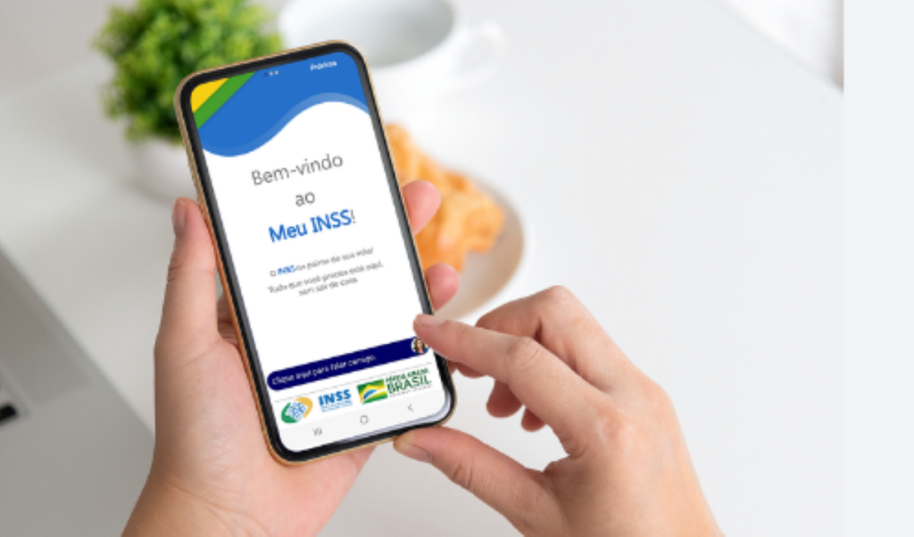 Para auxiliar os trabalhadores nesse processo, o INSS disponibiliza o aplicativo Meu INSS. Imagem: Portal Gov.br.
