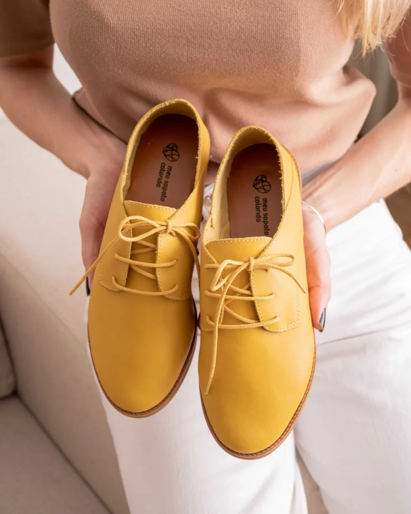 sapato oxfords colorido