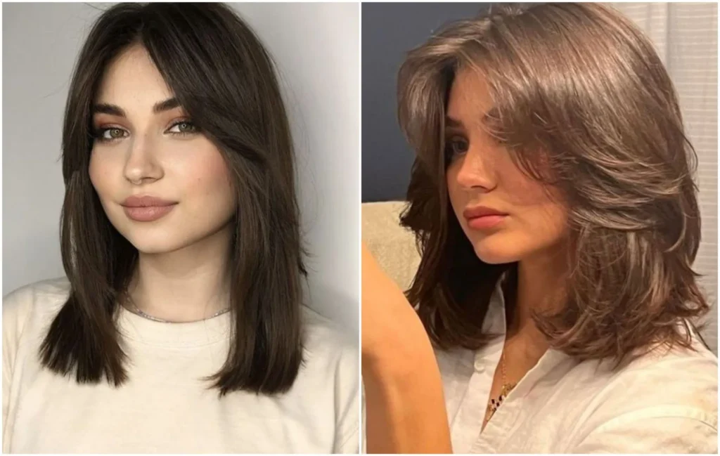 Antes e depois do corte Clavicut: fios retos versus camadas volumosas