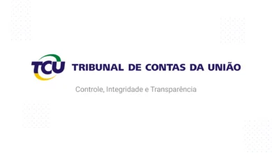 Logo do Tribunal de Contas da União (TCU) com o slogan 'Controle, Integridade e Transparência.