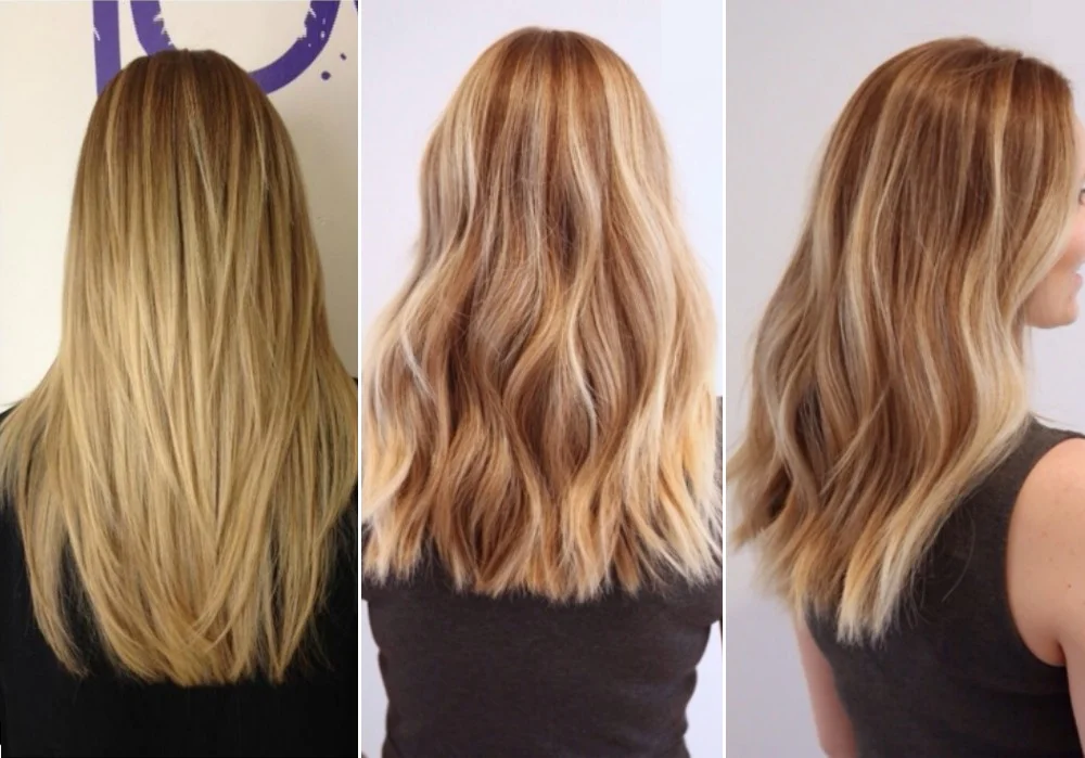 Corte reto com pontas desfiadas, criando um look moderno e natural