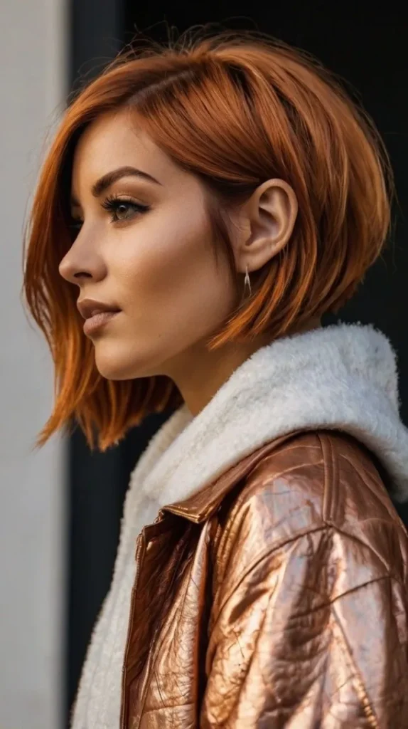 Modern bob assimétrico corte de cabelo com estilo arrojado e moderno.