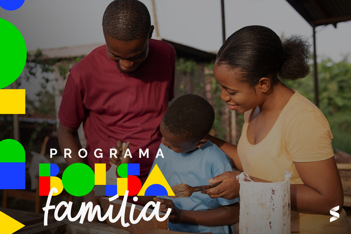 Família beneficiada pelo Bolsa Família em momento de união e aprendizado.