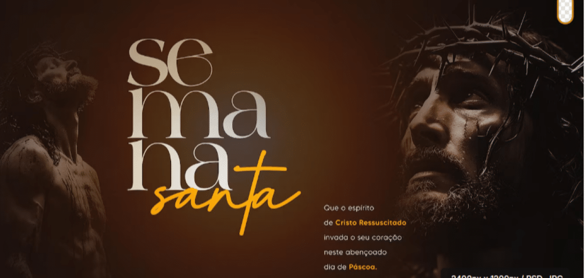 Imagem de Jesus Cristo com coroa de espinhos, refletindo sobre o significado da Semana Santa