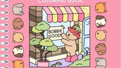 Capa do livro de colorir Bobbie Goods com ilustração fofa em tons pastel