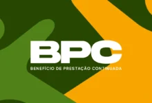 Imagem representativa do BPC (Benefício de Prestação Continuada), destacando o nome BPC em letras grandes sobre fundo colorido.
