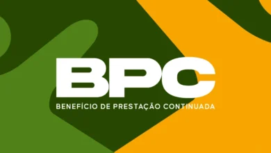 Imagem representativa do BPC (Benefício de Prestação Continuada), destacando o nome BPC em letras grandes sobre fundo colorido.