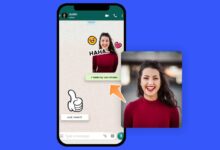 Conversa no WhatsApp exibindo figurinha personalizada criada a partir de foto recebida