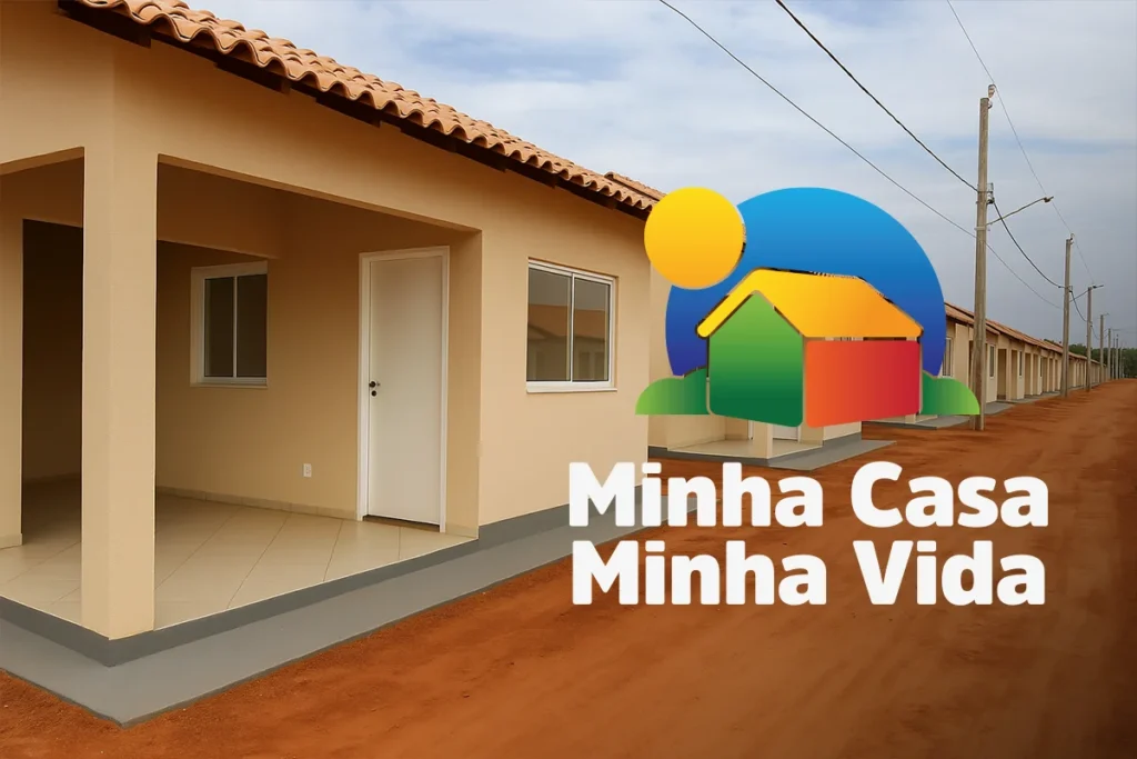 Casa do programa Minha Casa Minha Vida, com nova fachada e área externa