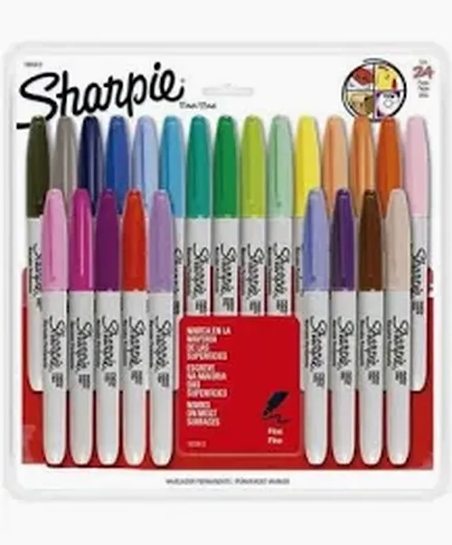 Canetas permanentes Sharpie em diversas cores para desenho e escrita