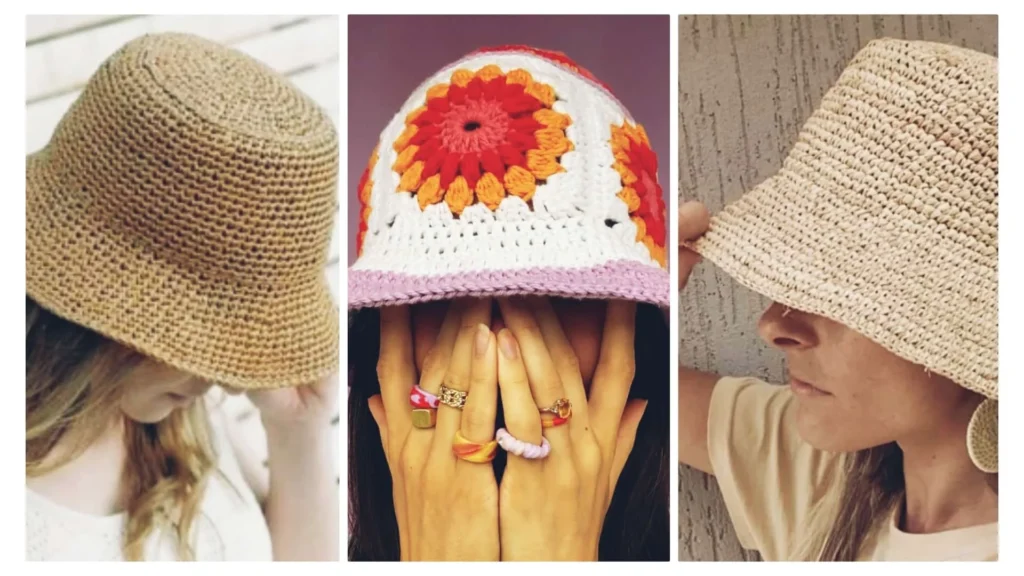Chapéus de crochê coloridos e estilosos, ideais para complementar looks com acessórios feitos à mão