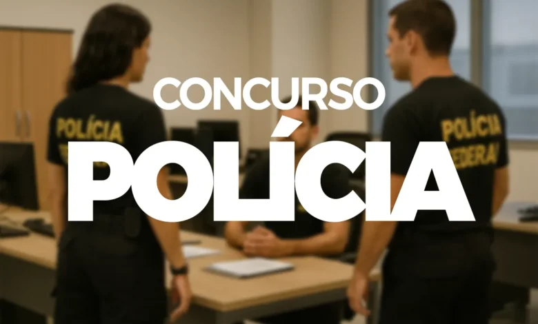 Agentes da Polícia Federal em reunião, conceito de concurso público da PF 2025