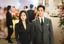 Casal protagonista do dorama Rainha das Lágrimas em evento elegante