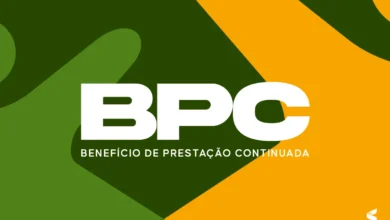 Logo do Benefício de Prestação Continuada (BPC) com fundo colorido.