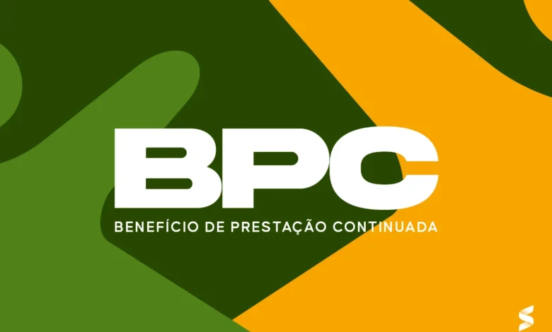 Logo do BenefÃcio de Prestação Continuada (BPC) com fundo colorido.