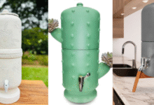 Filtros de barro personalizados, estilos cacto, cinza e floral, versão 2025, para decoração moderna e funcional.