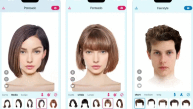Simulação de cortes de cabelo femininos e masculinos em aplicativo de estilo virtual