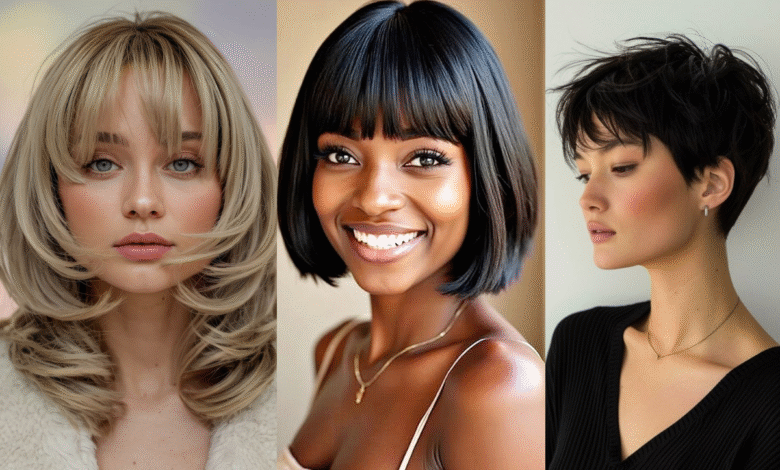 Três cortes de cabelo femininos que são tendência no inverno 2025