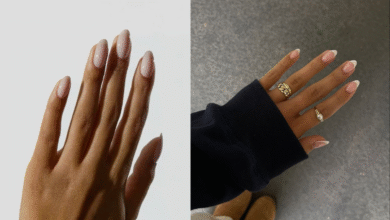Unhas minimalistas Soap Nails, com acabamento brilhante e cor neutra, tendência para 2025.