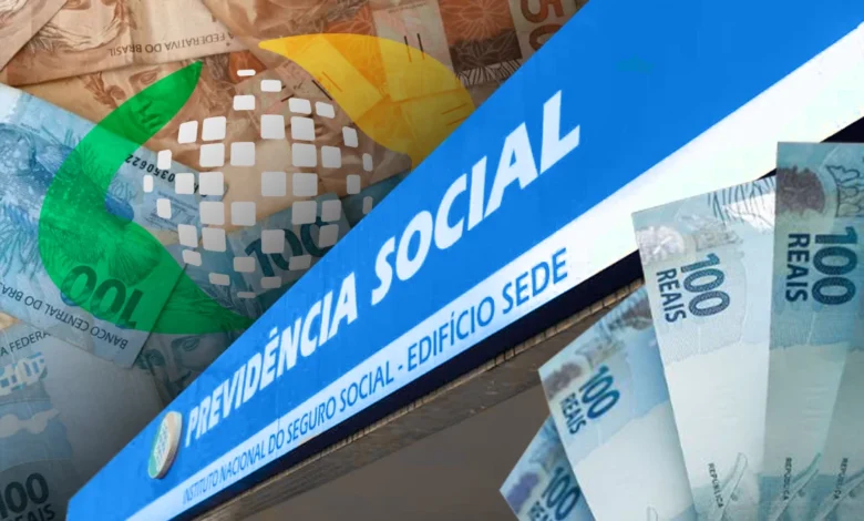 Imagem que representa o Instituto Nacional do Seguro Social (INSS) com cédulas de 100 reais ao fundo, ilustrando a questão do auxílio-doença.
