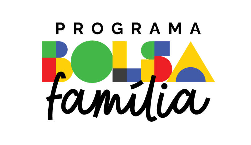 Logo do programa Bolsa Família, com letras coloridas e formas geométricas, representando os pagamentos do Bolsa Família e Auxílio Gás de Junho que começam no dia 16/06.