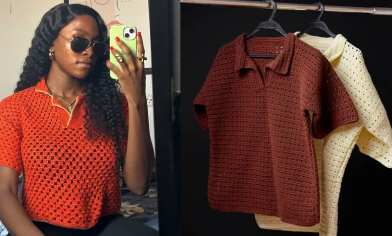 Moda com crochê: camisetas estilosas para homens e mulheres no lugar das t-shirts comuns