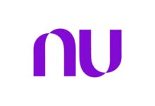 Logotipo do Nubank em tom roxo, representando a inovação no setor de pagamentos