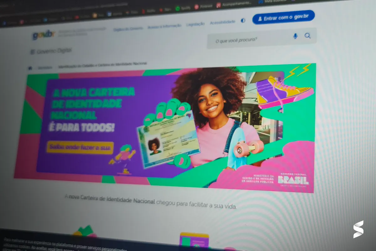 Banner com a nova Carteira de Identidade Nacional, destacando a facilidade e a acessibilidade para todos.