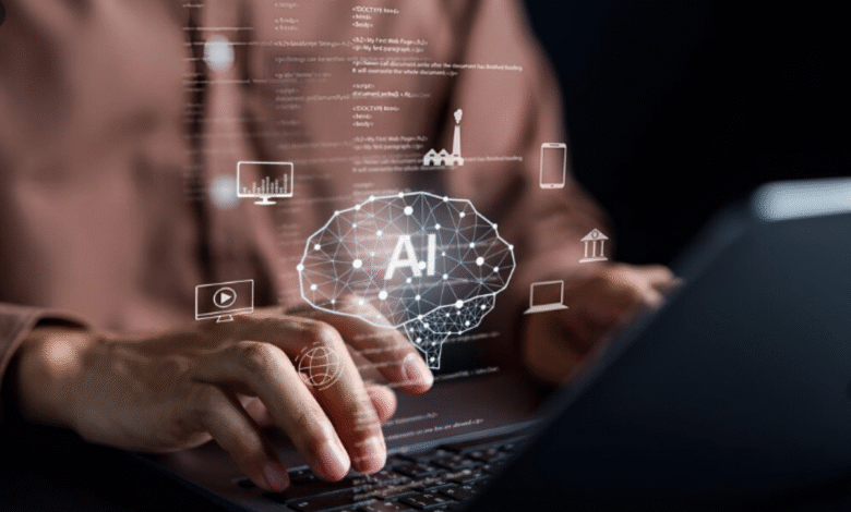 Pessoa usando inteligência artificial para criar vídeos com auxílio de ferramentas digitais