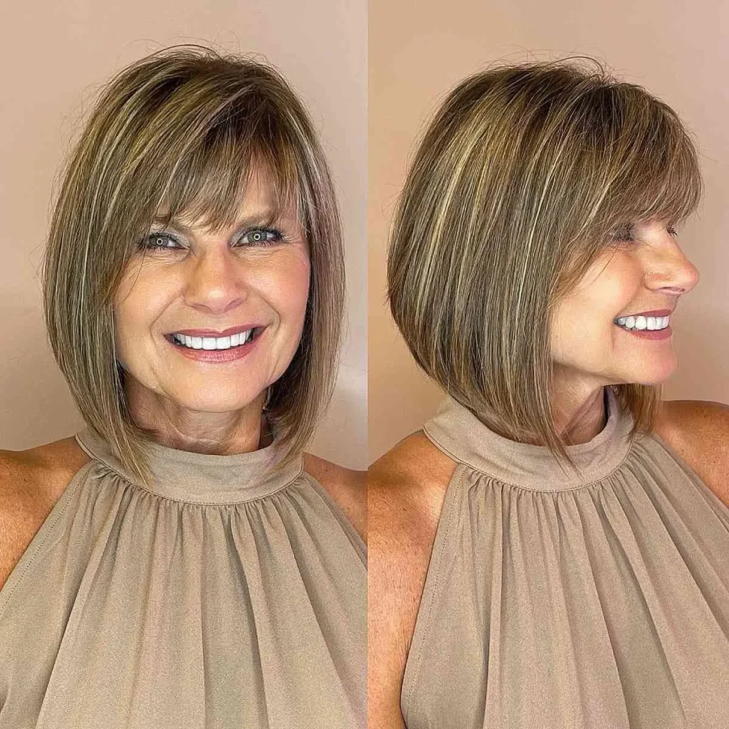 Corte de cabelo chanel clássico reto, elegante e sofisticado.