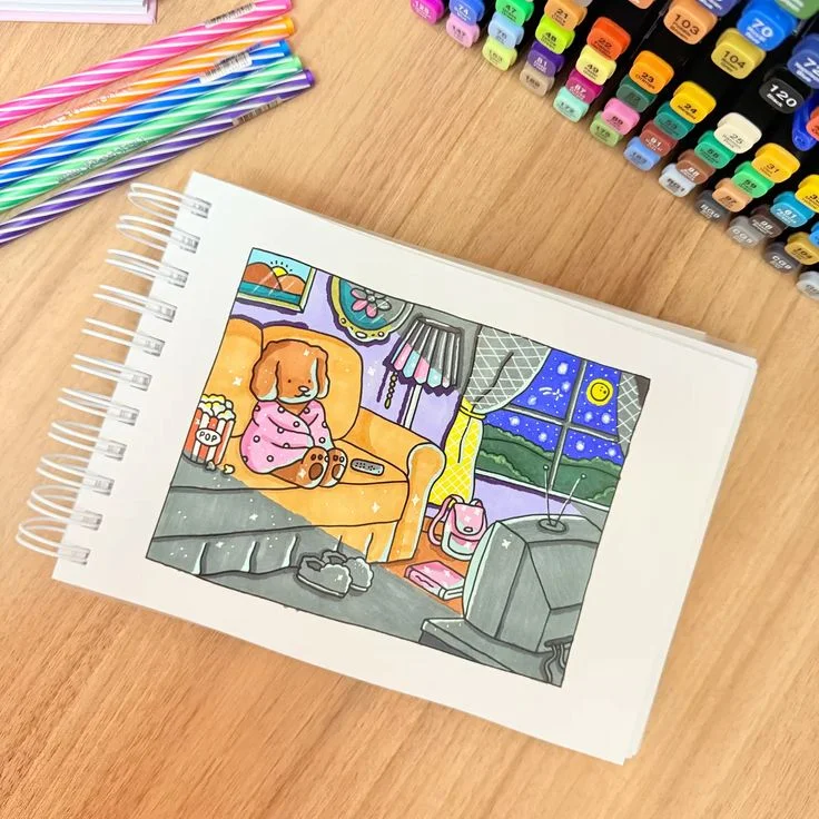 Exemplo de aplicação da técnica Lowfy com cores suaves e contraste de luz e sombra.