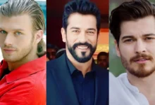 Kıvanç Tatlıtuğ, Burak Özçivit e Çağatay Ulusoy, três dos galãs turcos mais populares, em uma imagem em grupo.