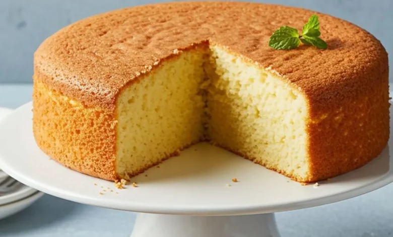 Bolo fofinho com 3 ingredientes, leve e perfeito para o café da tarde.