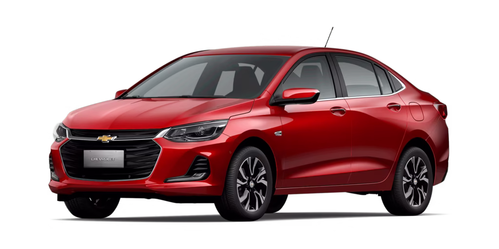 Chevrolet Onix vermelho pronto para o Programa Carro Sustentável