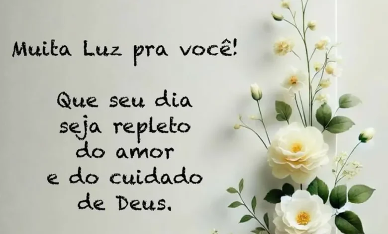 Mensagem de luz e bênção para um novo dia.