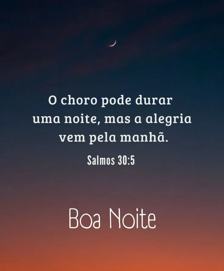Imagem de boa noite com versículo, trazendo conforto e fé