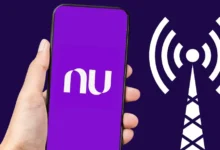 Imagem do aplicativo Nubank com a operadora virtual NuCel.