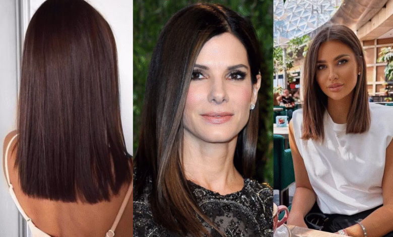 Modelos de corte reto para mulheres maduras em diferentes estilos