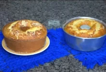 Bolo doce com queijo parmesão, ideal para o café ou lanche da tarde