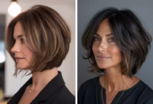 Corte bob moderno para rejuvenescimento com estilo.