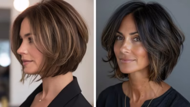 Corte bob moderno para rejuvenescimento com estilo.