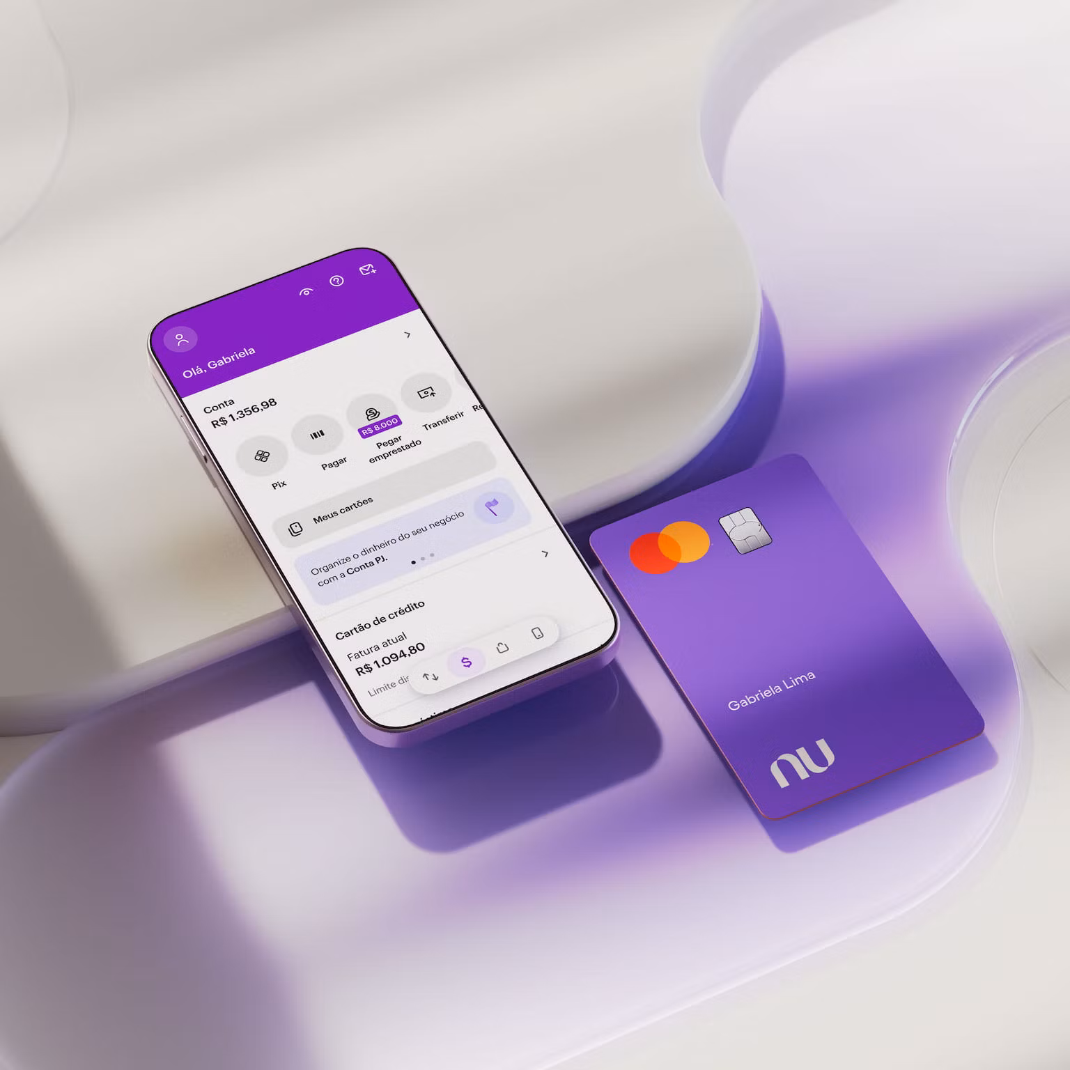 Imagem ilustrativa mostrando o novo recurso do Nubank para pagar PIX em até 12x.