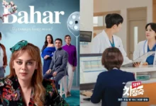Pôster de série turca 'Bahar', inspirada no dorama 'Doctor Cha', com destaque para a personagem principal e outros membros do elenco.