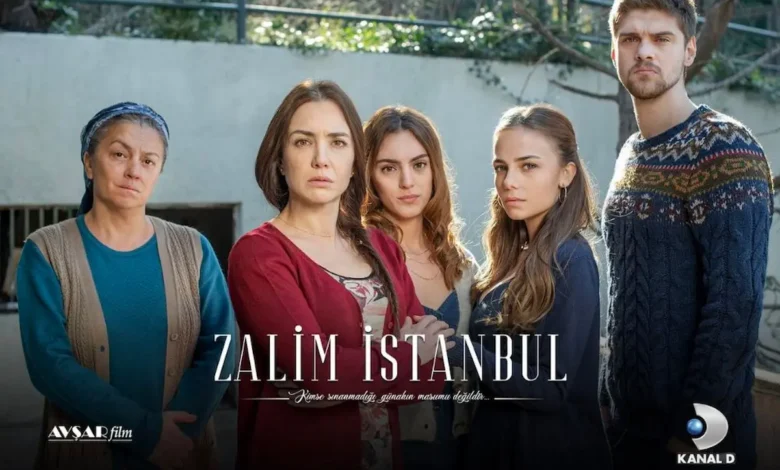 "Imagem promocional de 'Cruel Istambul', série que estreia na Band, destacando cenas de ação e drama nos primeiros episódios.