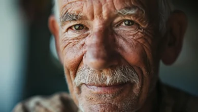 Idoso sorrindo, representando a possibilidade de servidores aposentados receberem auxílio-alimentação e outros benefícios.