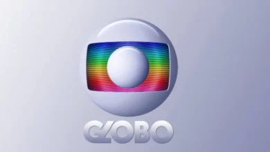 Logotipo da Globo em destaque com efeito multicolorido
