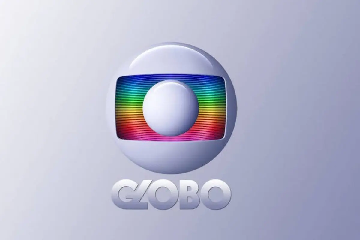 Logotipo da Globo em destaque com efeito multicolorido
