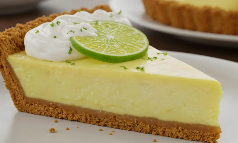 Sobremesa de torta de limão com biscoito.