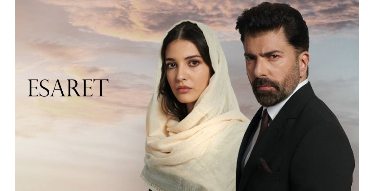 Orhun e Hira na novela turca Esaret (Cativeiro), drama de vingança e redenção.