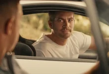 Paul Walker, como Brian O'Conner, em uma das cenas mais emocionantes de Velozes e Furiosos.